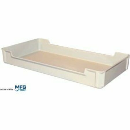 MFG TRAY Molded Fiberglass Stacking Ventilation Tray with Drop Sides 30 3/8" x 15 7/8" x 4 1/8" White 8053085269